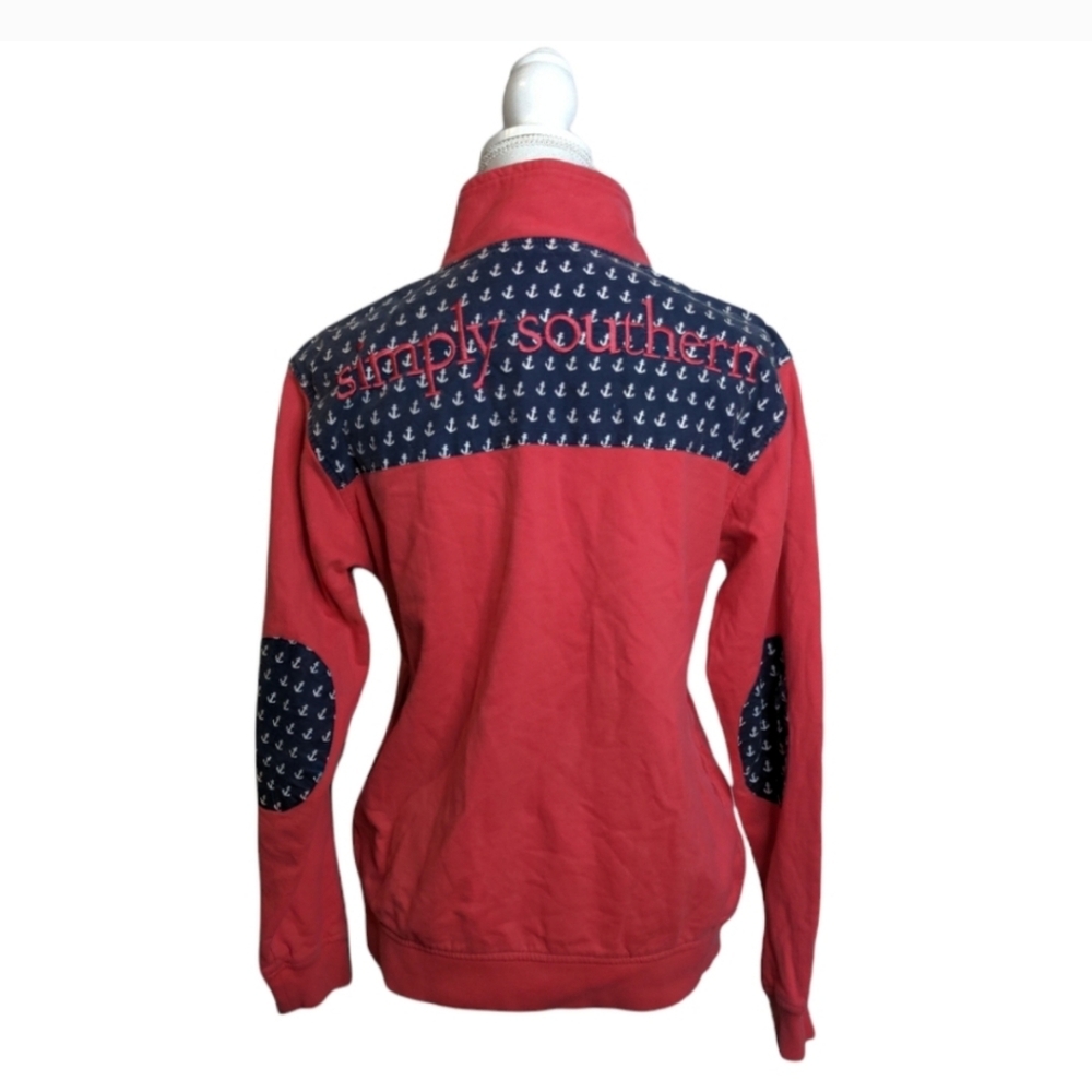 Simply Southern Red Jacket with Navy Accents